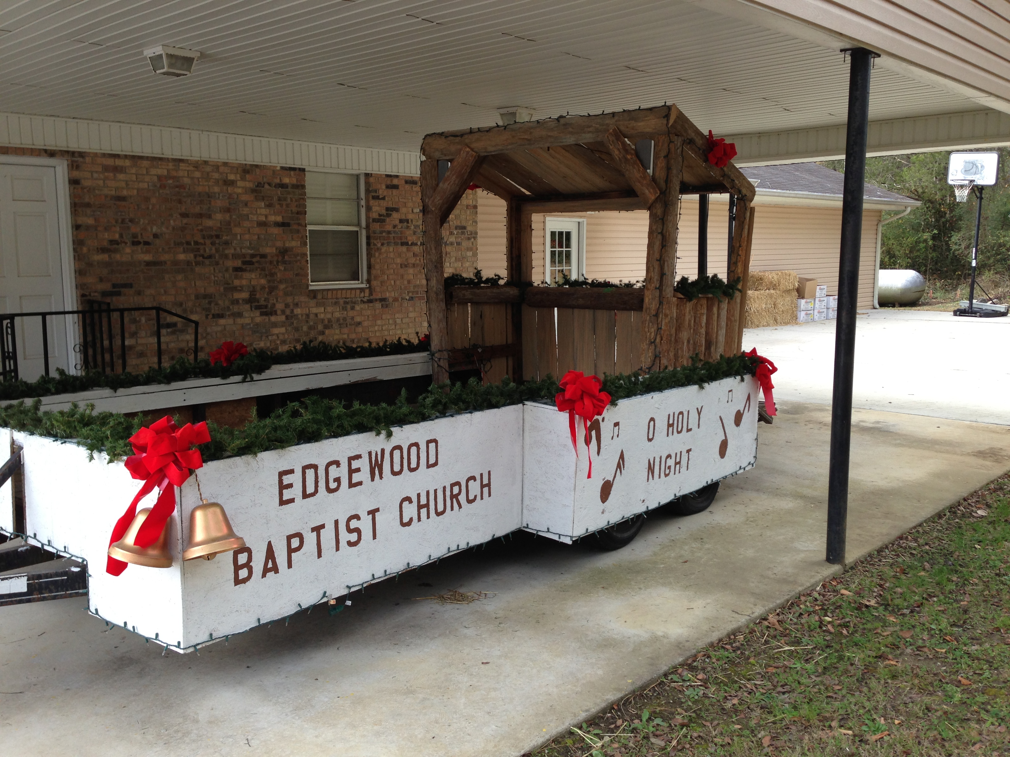 Our float for the Christmas parade